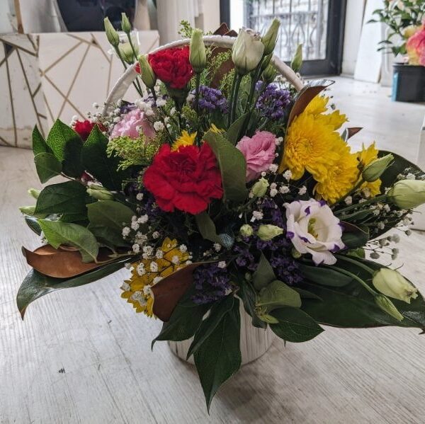 Radiant Bliss Basket Bouquet